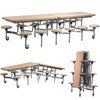 Primo Mobile Folding School Dining Table 12 Seat Rectangular - Moderno Oak - W3080 x D1500mm 12 Seat Primo Mobile Folding School Dining Tables - Moderno Oak - W3080 x D1500mm | www.ee-supplies.co.uk