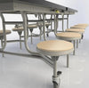 12 Seat Primo Mobile Folding School Dining Tables - White Gloss - W3080 x D1500mm - Educational Equipment Supplies