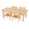 KEB Table Rectangular Beech Top W960 x D690mm + 4 Chairs KEB Table Rectangular Beech Top W960 x D690mm + 4 Chairs | www.ee-supplies.co.uk