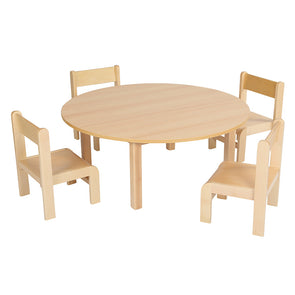 KEB Table Round Beech Top D1000mm + 4 Chairs KEB Table Round Beech Top D1000mm + 4 Chairs| www.ee-supplies.co.uk