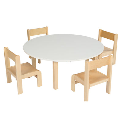 KEB Table Round White Top D1000mm + 4 Chairs KEB Table Round White Top D1000mm + 4 Chairs | www.ee-supplies.co.uk
