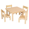 KEB Table Square Beech Top W600 x D600mm + Chairs x 4 KEB Table Square Beech Top W600 x D600mm | www.ee-supplies.co.uk