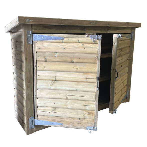 Three Tier Wooden Storage Unit + Timber Doors Three Tier Wooden Storage Unit + Timber Doors | Great Outdoors | www.ee-supplies.co.uk