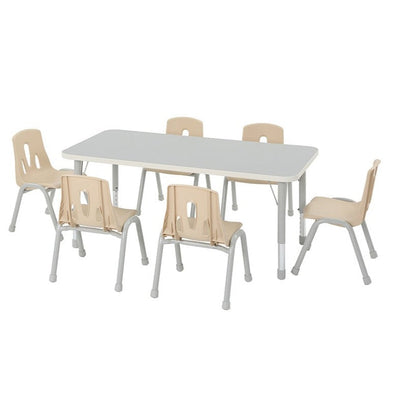 Thrifty Rectangular 1500 X 600mm Table – Height Adjustable - 8 Seater - Educational Equipment Supplies