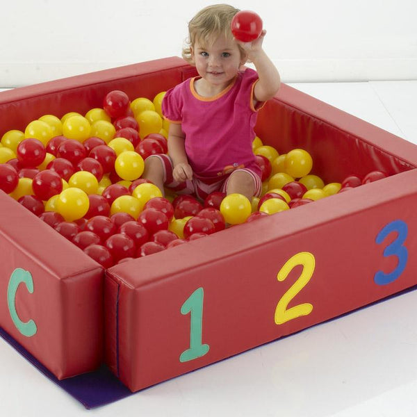 Soft Play Sensory Toddler Ball Pool - Red 123 ABC