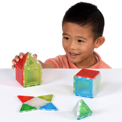 Translucent Solid magnetic Polydron Starter Set - 24 Pieces - Educational Equipment Supplies