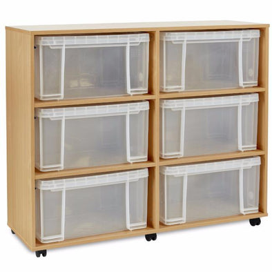 Really Useful Box Tray Storage Unit - 6 x 48L - Educational Equipment Supplies