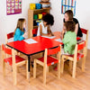 Tuf-top™ Height Adjustable Rectangular Table - Red - Educational Equipment Supplies