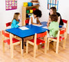 Tuf-top™ Height Adjustable Rectangular Table - Blue - Educational Equipment Supplies