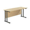 Twin Upright Rectangular Desk - Maple Twin Upright Rectangular Desk - Maple | ee-supplies.com
