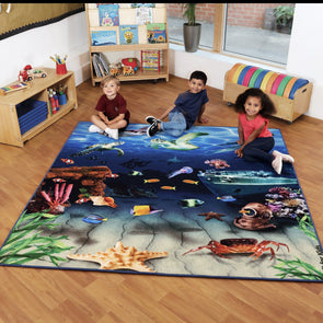 Under The Sea Double-Sided Carpet 2000 x 2000mm - Educational Equipment Supplies