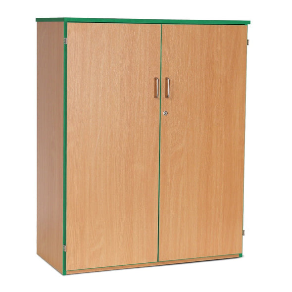 Value Coloured Edge Wooden Cupboard + 1 Fixed & 2 Adj Shelves - W102 x D47 x H126cm Value Coloured Edge Wooden Cupboard + 1 Fixed & 2 Adj Shelves - W102 x D47 x H126cm | School Cupboard Storage | www.ee-supplies.co.uk