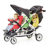 Familidoo Lightweight Multi Seat Stroller With Raincover - 3 Seater Pushchair - Educational Equipment Supplies