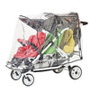 Familidoo Lightweight Multi Seat Stroller With Raincover - 3 Seater Pushchair - Educational Equipment Supplies