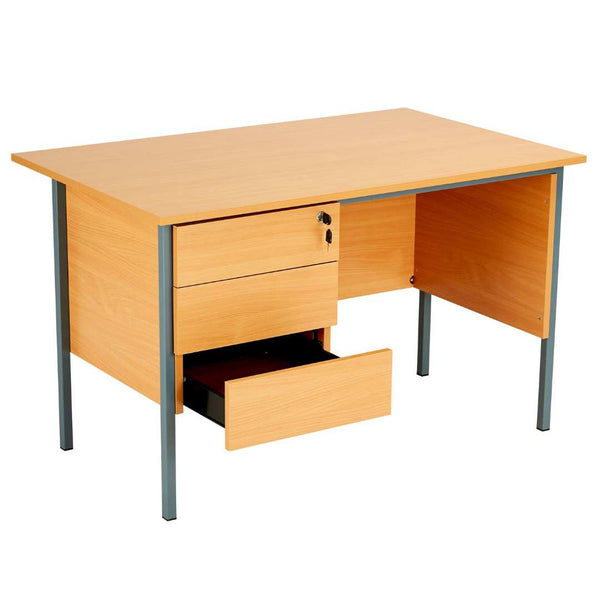 Basic Rectangular Single Pedestal Desk 3 x Drawers