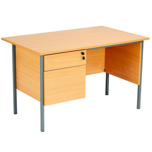 Basic Rectangular Single Pedestal Desk 2 x Drawers
