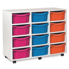 White Mobile Tray Storage Unit - 12 Deep Trays White 12 Deep Tray Storage Units | School Tray Storage | www.ee-supplies.co.uk