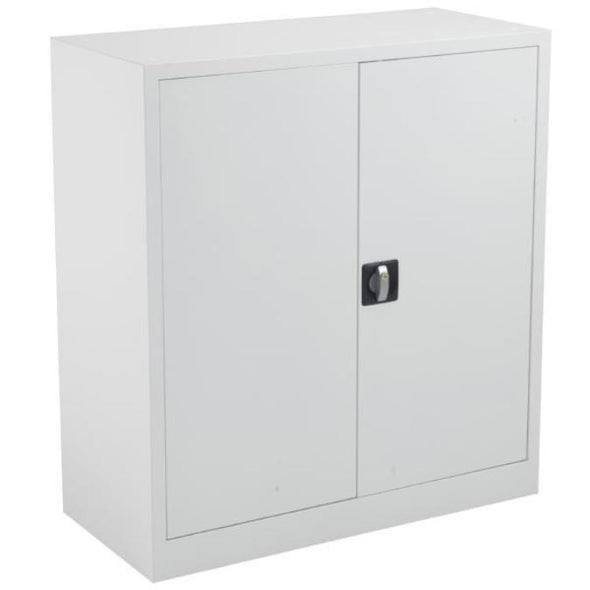 Steel Double Door Cupboard - H1000mm - White Steel Cupboards | Cupboards | www.ee-supplies.co.uk