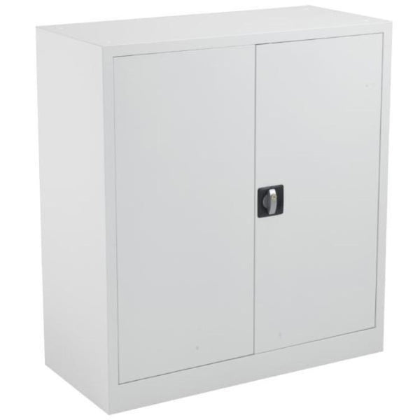 Steel Double Door Cupboard - H1000mm - White