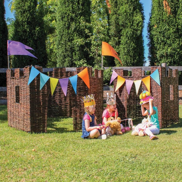 Hand Woven Wicker Castle 4 Pieces - Educational Equipment Supplies