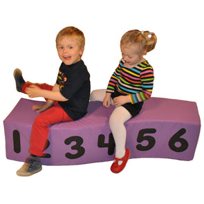 Wiggle Alphabet & Number Soft Play Bench Wiggle Alphabet & Number Soft Play Bench | Soft play | www.ee-supplies.co.uk