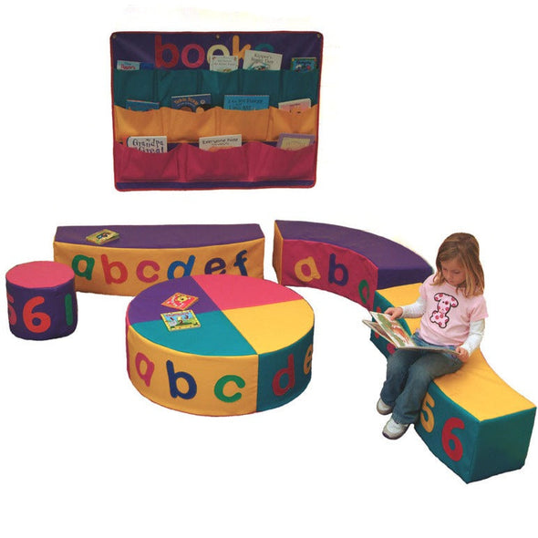 Soft Play Alphabet & Number Reading Corner Set Wiggle Alphabet & Number Soft Play Bench | Soft play | www.ee-supplies.co.uk