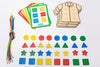 Wooden Lacing Clothes Set - 54 Pieces Wooden Addition & Subtraction Dominoes |  www.ee-supplies.co.uk