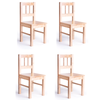 Natural Wooden Chairs x 4 & Table Ages 3 Years Wooden ChildrensChair  |  Childrens Wooden Chair | www.ee-supplies.co.uk