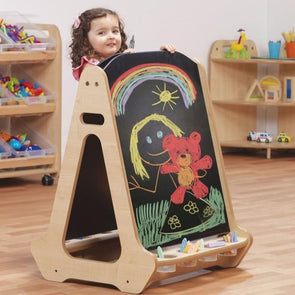 Playscapes Double Sided 2in1 Chalk Board Easel - Educational Equipment Supplies
