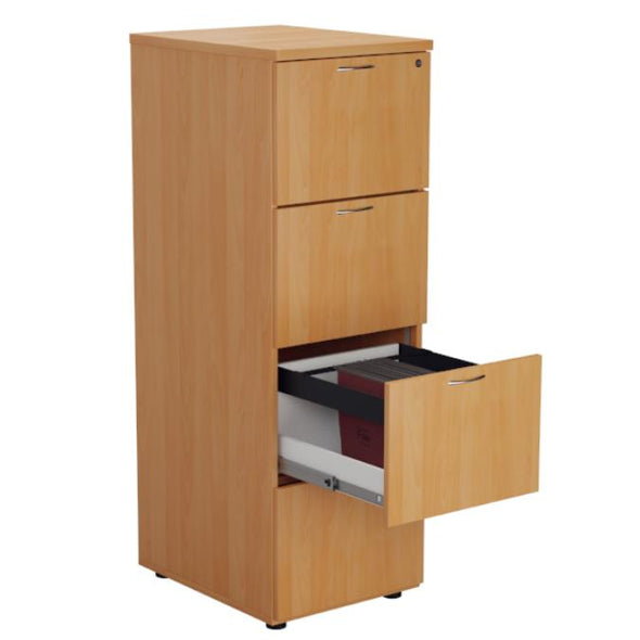Wooden Filing Cabinet - 4 Drawer - Beech - Educational Equipment Supplies