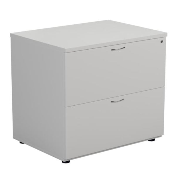 Heavy Duty Wooden Filing Cabinet 2 Drawer White