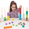 Wooden Fraction & Decimal Towers 62 Pieces Wooden Lacing Clothes Set - 54 Pieces  |  www.ee-supplies.co.uk