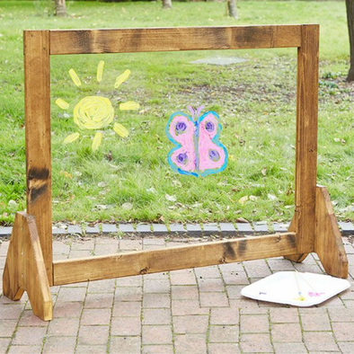 Wooden Framed Double Sided Perspex Easel - Educational Equipment Supplies