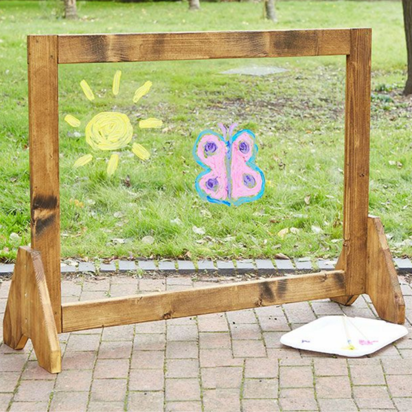 Wooden Framed Double Sided Perspex Easel