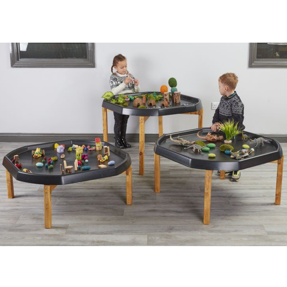 Indoor Wooden Tuff Spot Stands (3Pk) Wooden Height Adjustanble Tuff Spot Stand | Early Years | www.ee-supplies.co.uk