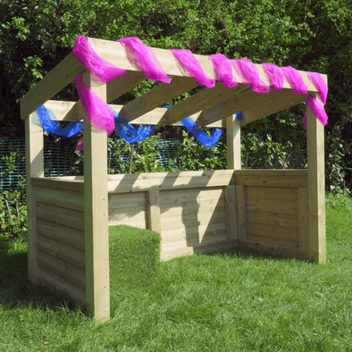 Wooden Outdoor RolePlay Shelter - Educational Equipment Supplies