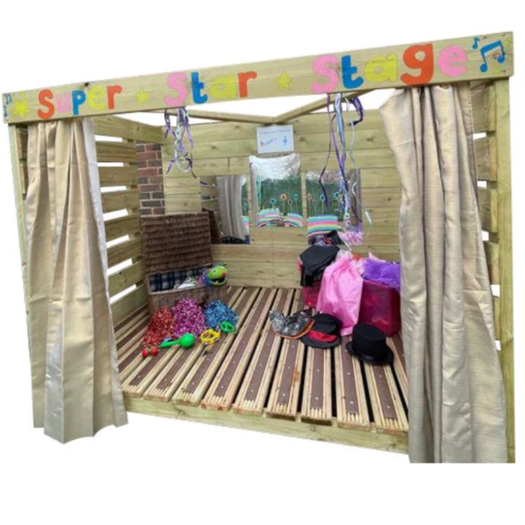 Wooden Playground Stage Wooden Playground Stage | ee-supplies.co.uk