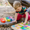Wooden Rainbow Building Blocks + Tray. Wooden Rainbow Building Blocks + Tray.  | Wooden Puzzles | www.ee-supplies.co.uk