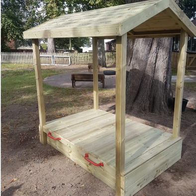 Wooden Sandpit Shelter Wooden Sand & Water Table Slide Away | Sand & Water | www.ee-supplies.co.uk