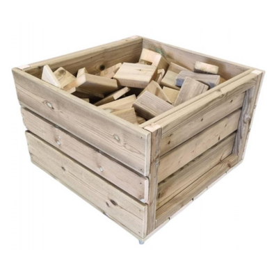 Early Years Building Blocks Wooden Skip And Wooden Blocks | Wooden Construction | www.ee-supplies.co.uk