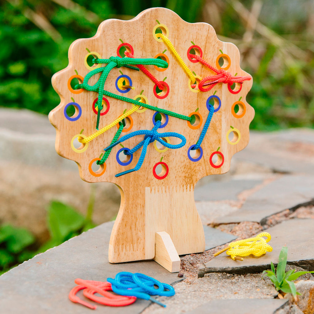 Autumn Tree Threading Wooden Threading Tree | Educational Equipment Supplies