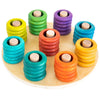Wooding Hooping Rainbow Ring Stacker Stacking Wooden Leaves Set | Wooden Puzzles | www.ee-supplies.co.uk