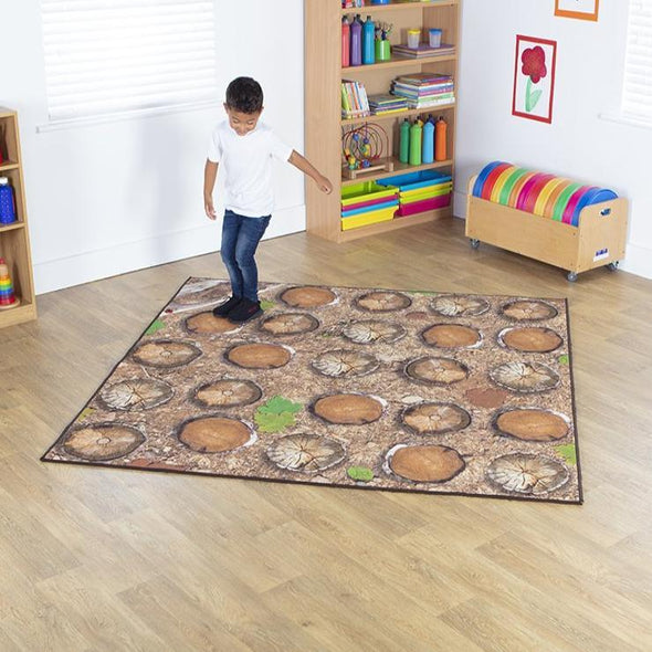Woodland Double Sided Classroom Carpet 2000 x 2000mm - Educational Equipment Supplies