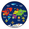 World Map Rug - Round D2000mm - Educational Equipment Supplies