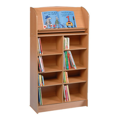 York Single Sided 1500 Bookcase+ Lecturn - Beech - Educational Equipment Supplies