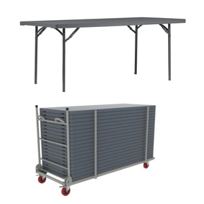 Zown Plastic Folding Table Bundle - 20 Tables & Trolley - 5ft x 2ft 6in  (1530 x 760mm) Zown Plastic Folding Table Bundle - 20 Tables & Trolley - 5ft x 2ft 6in  (1530 x 760mm) | Tables | www.ee-supplies.co.uk